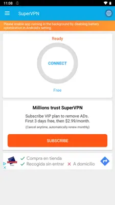 SuperVPN Fast VPN Client android App screenshot 3