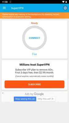 SuperVPN Fast VPN Client android App screenshot 4